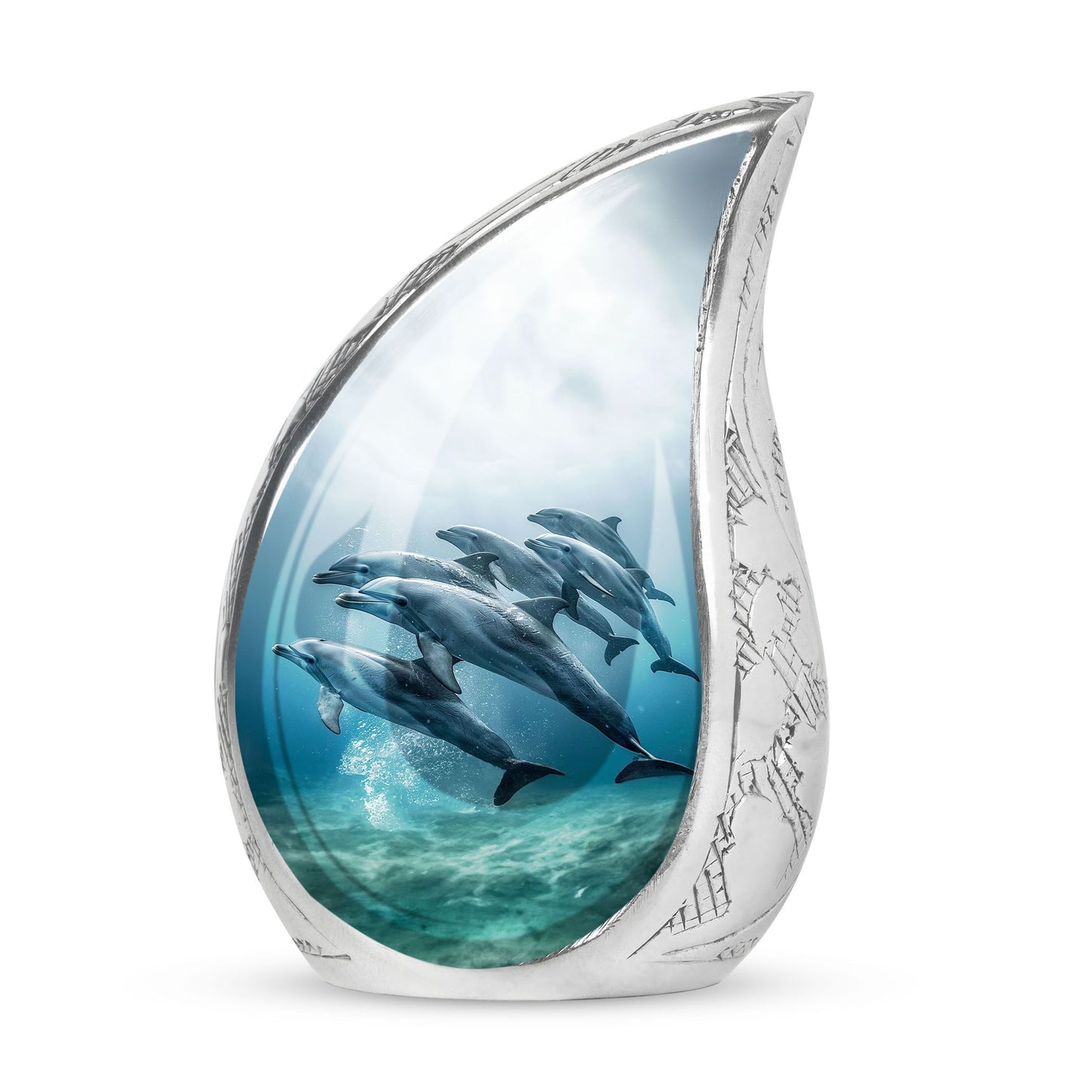 Personalized Dolphin Cremation Urn for Men and Women - 10-inch, 200 cu in - Yatskia