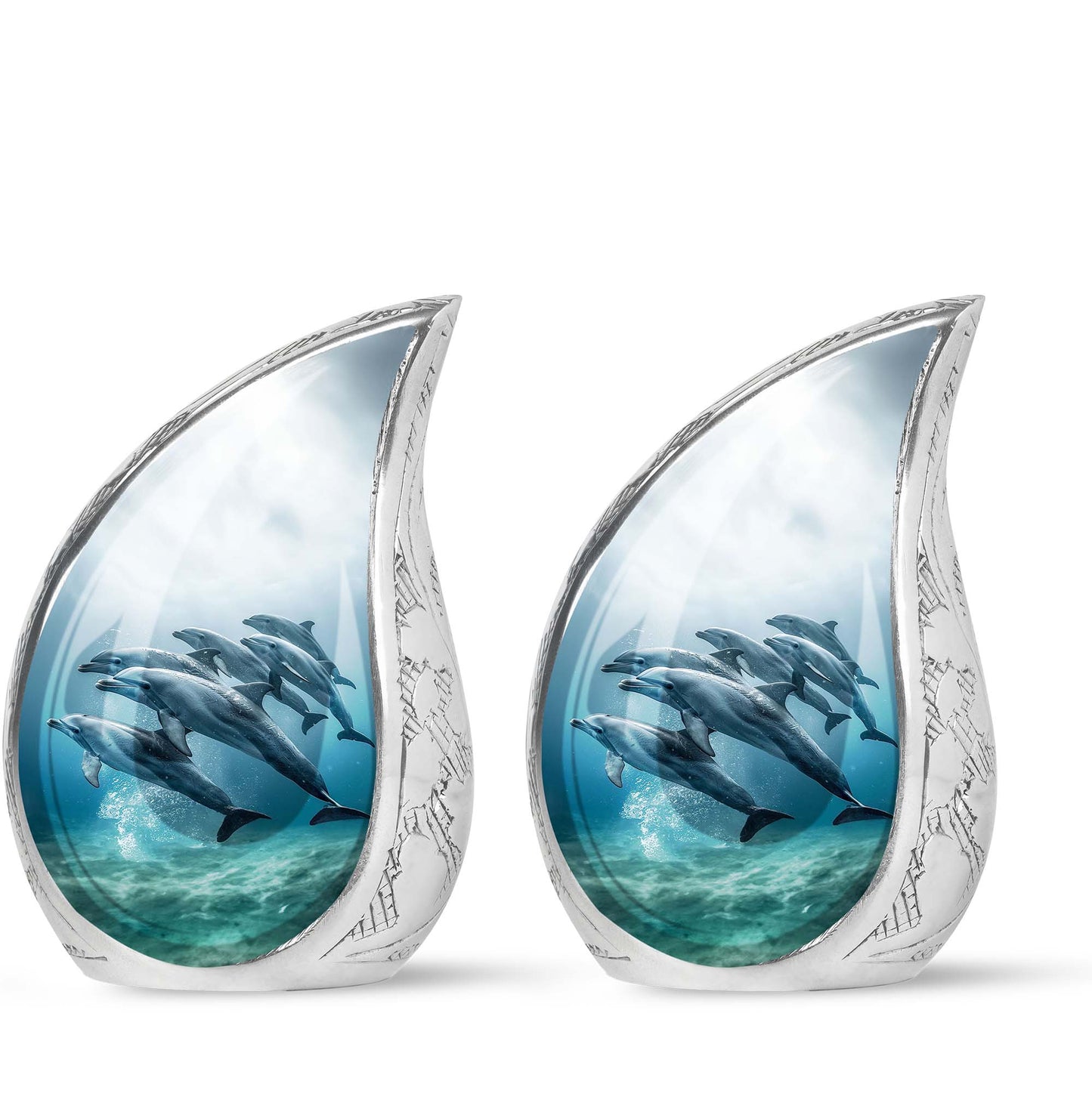 Personalized Dolphin Cremation Urn for Men and Women - 10-inch, 200 cu in - Yatskia
