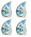 Dolphin Urn Memorial For Adults - Ocean Waves Funeral Urn For Ashes
