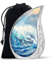 Dolphins Cremation Urn For Ashes – Ocean Wave Memorial for Adults