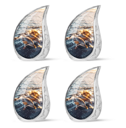 Personalized Dolphin Cremation Urn for Women - 10-inch, 200 cu in - Yatskia