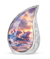 Sunset Dolphin Memorial Urn For Women - Large Urns For Adult Human Ashes
