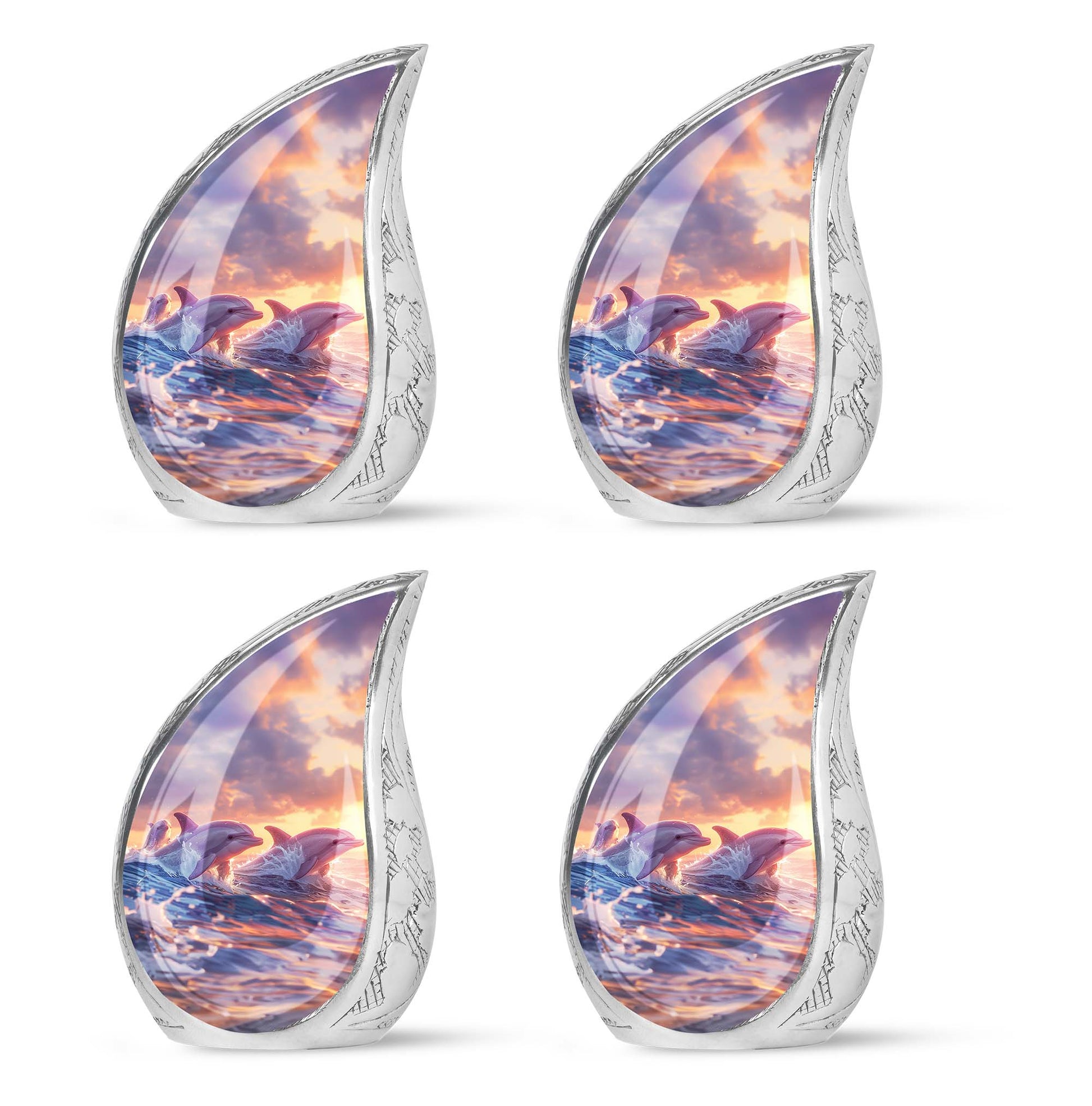 Sunset Dolphin Memorial Urn For Women - Large Urns For Adult Human Ashes