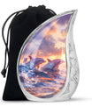 Sunset Dolphin Memorial Urn For Women - Large Urns For Adult Human Ashes