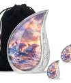 Sunset Dolphin Memorial Urn For Women - Large Urns For Adult Human Ashes