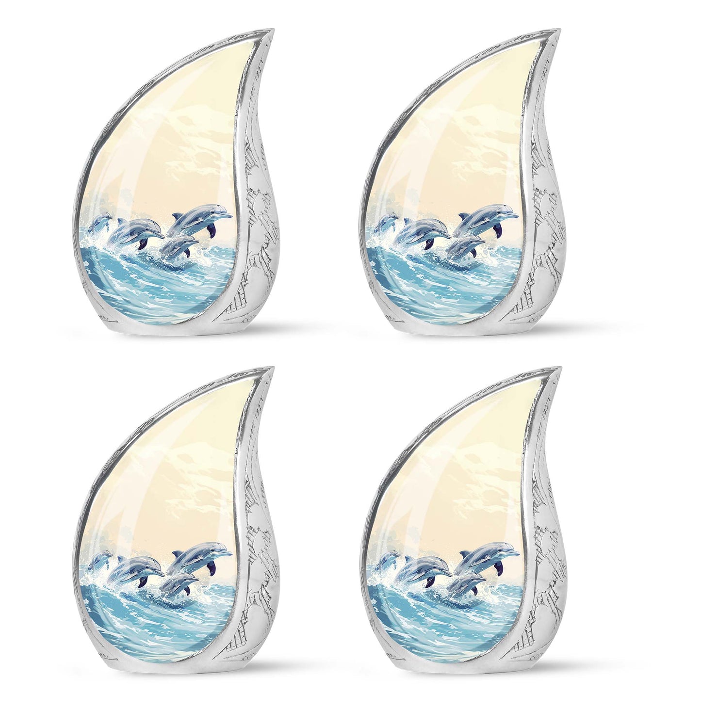 Personalized Dolphin Cremation Urn for Men & Women - 10-inch, 200 cu in - Yatskia