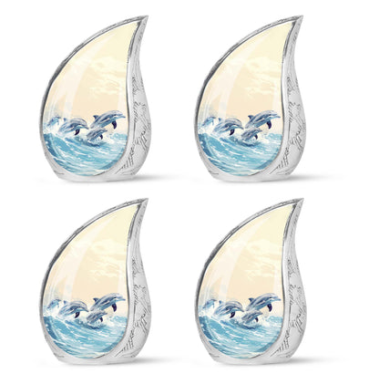 Personalized Dolphin Cremation Urn for Men & Women - 10-inch, 200 cu in - Yatskia