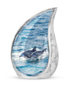 Dolphins Large Urn Memorial - Cremation Keepsake Urn Combo