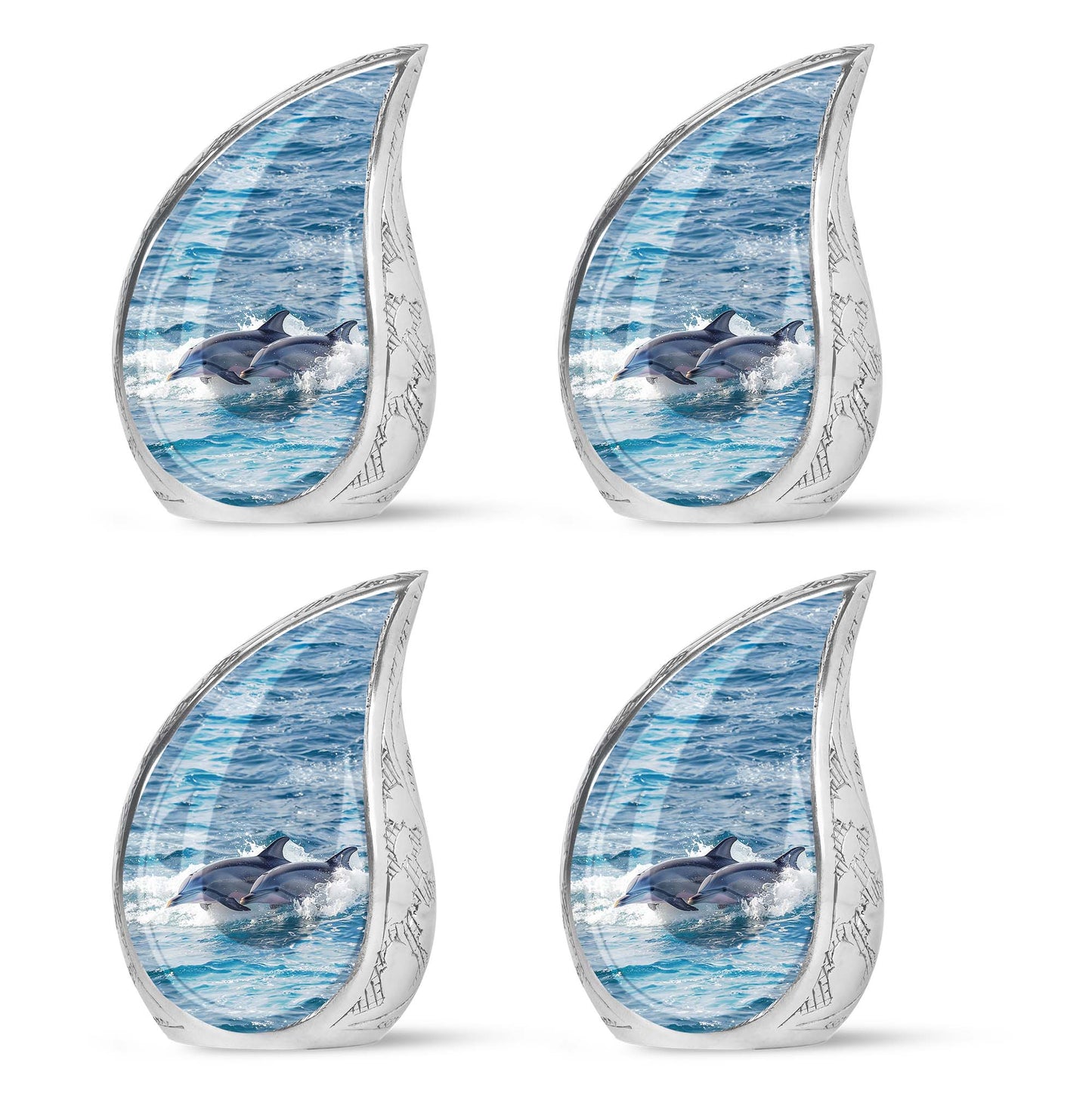 Personalized Dolphin Cremation Urn for Women - 10-inch, 200 cu in - Yatskia