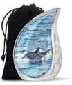 Dolphins Large Urn Memorial - Cremation Keepsake Urn Combo