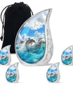 Joyful Dolphins Famiy Urn For Cremation - Funeral Urn for Loved Ones