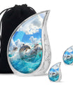 Joyful Dolphins Famiy Urn For Cremation - Funeral Urn for Loved Ones