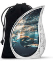 Underwater Dolphin Family Urn For Memorial - Human Ashes Container