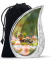 Duck Urn For Ashes Adult Men - Floral Cremation Ashes Urn