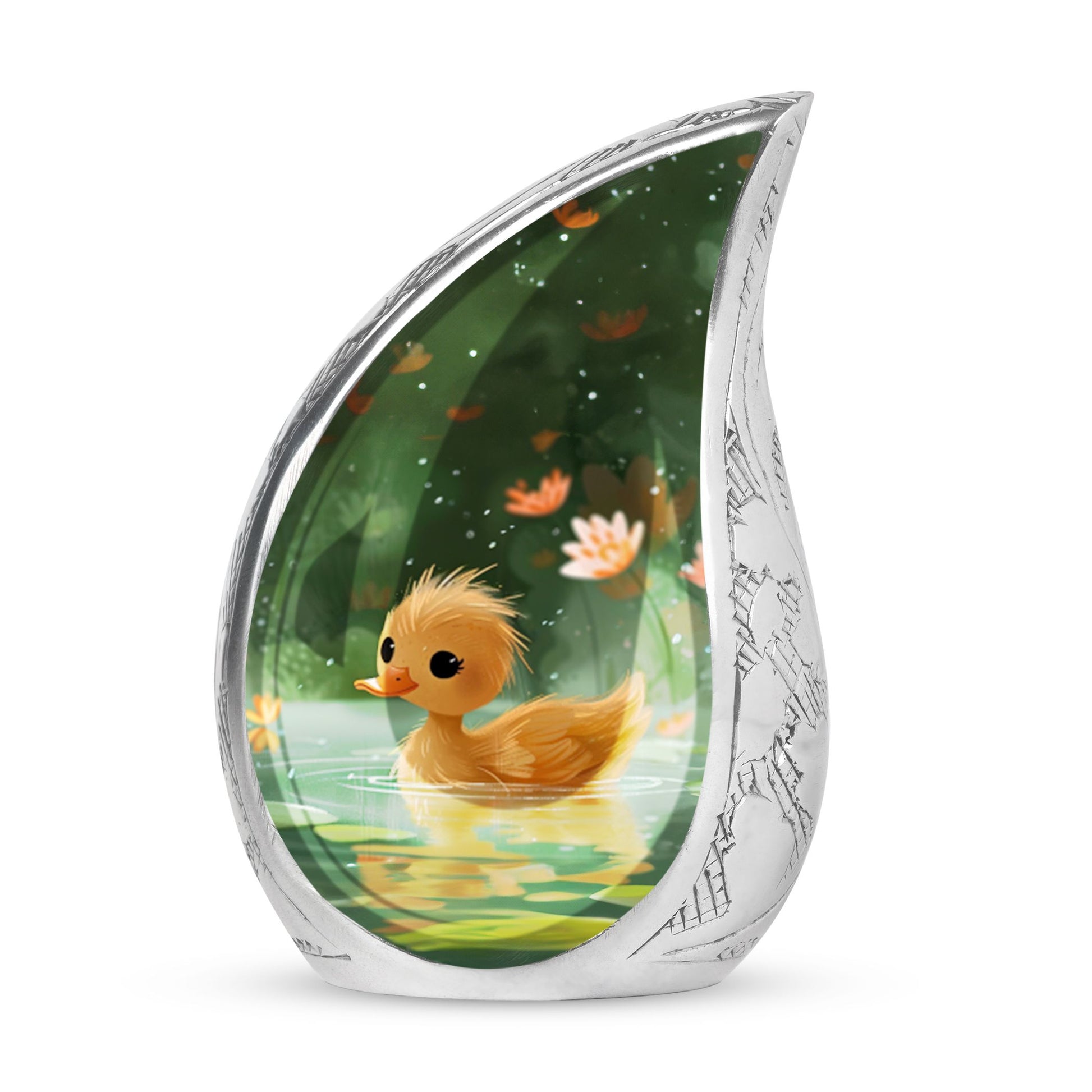 Animated Duckling's Urn For Adults - Duck Funeral Cremation Urn For Ashes