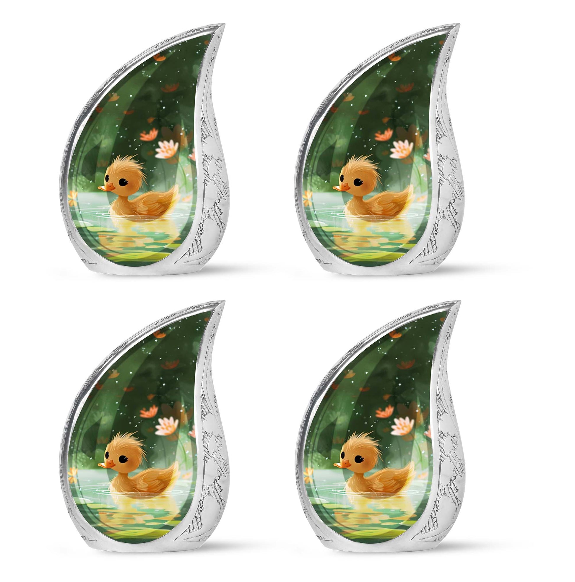 Animated Duckling's Urn For Adults - Duck Funeral Cremation Urn For Ashes