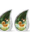 Animated Duckling's Urn For Adults - Duck Funeral Cremation Urn For Ashes