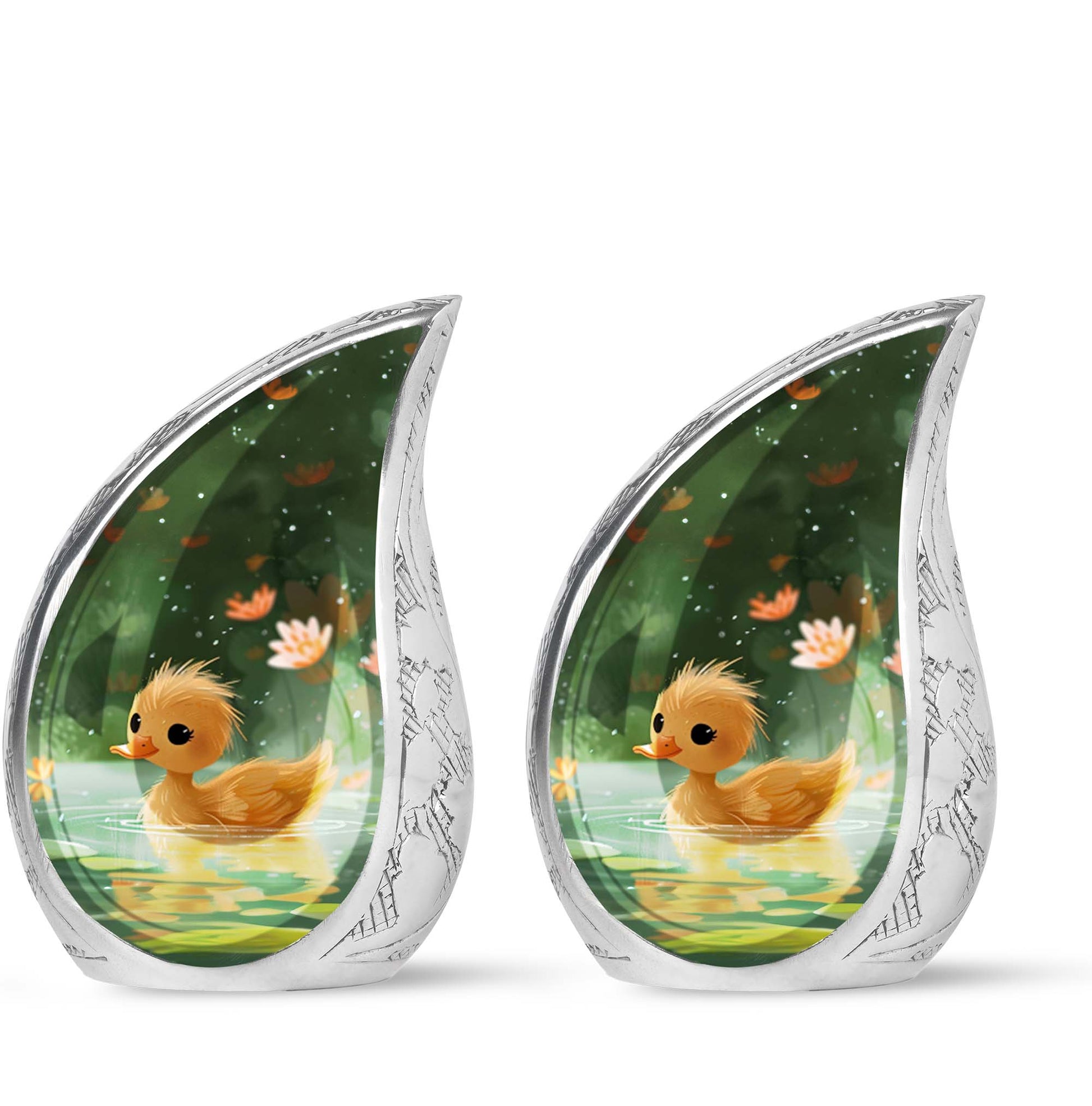 Animated Duckling's Urn For Adults - Duck Funeral Cremation Urn For Ashes