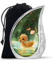Animated Duckling's Urn For Adults - Duck Funeral Cremation Urn For Ashes
