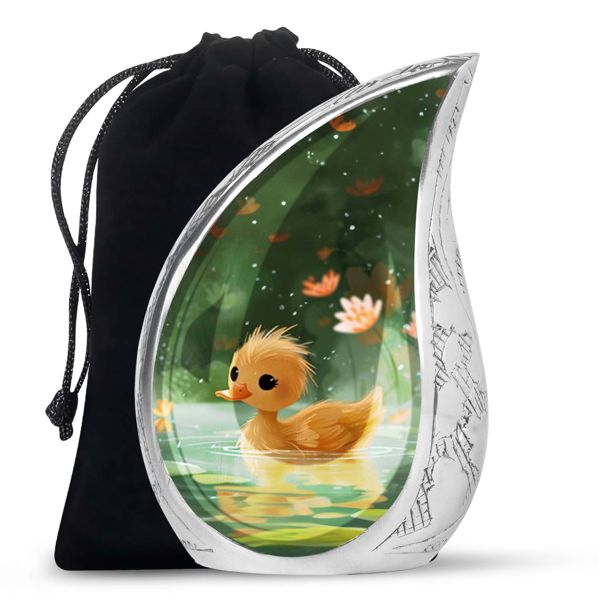 Animated Duckling's Urn For Adults - Duck Funeral Cremation Urn For Ashes