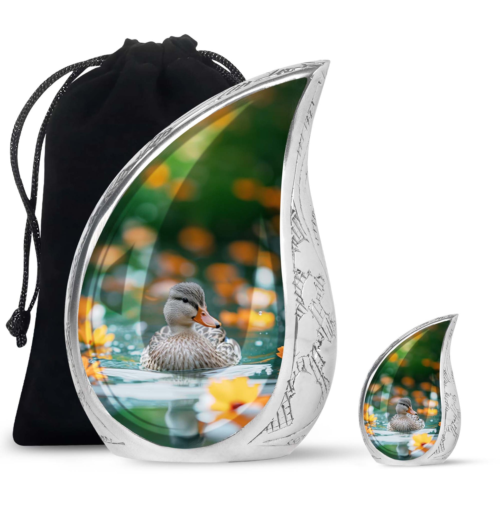Duck Urn Memorial For Women - Funeral Cremation Urn For Ashes