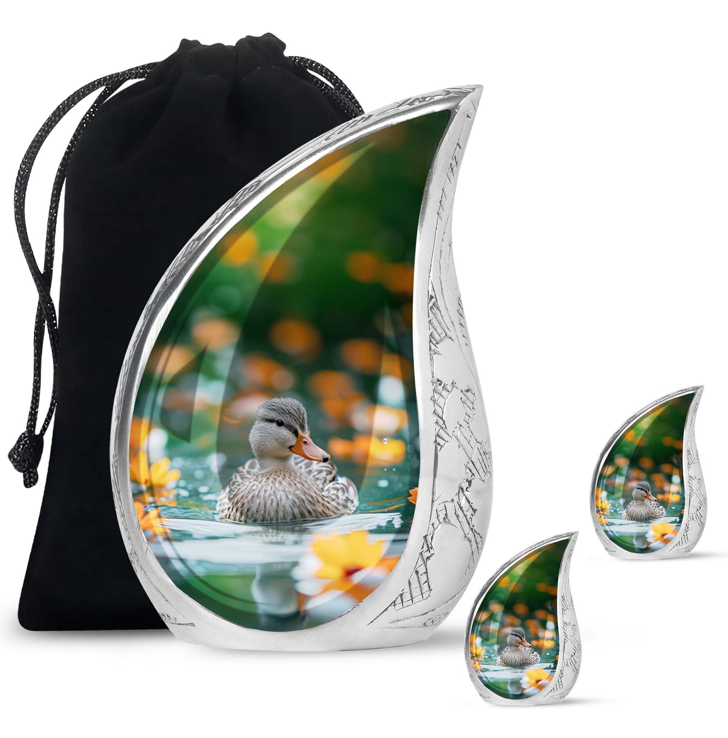 Personalized Bird Cremation Urn for Women - 10-inch, 200 cu in - Yatskia