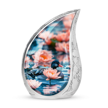 Personalized Flower Cremation Urn for Human Ashes - 10-inch, 200 cu in - Yatskia