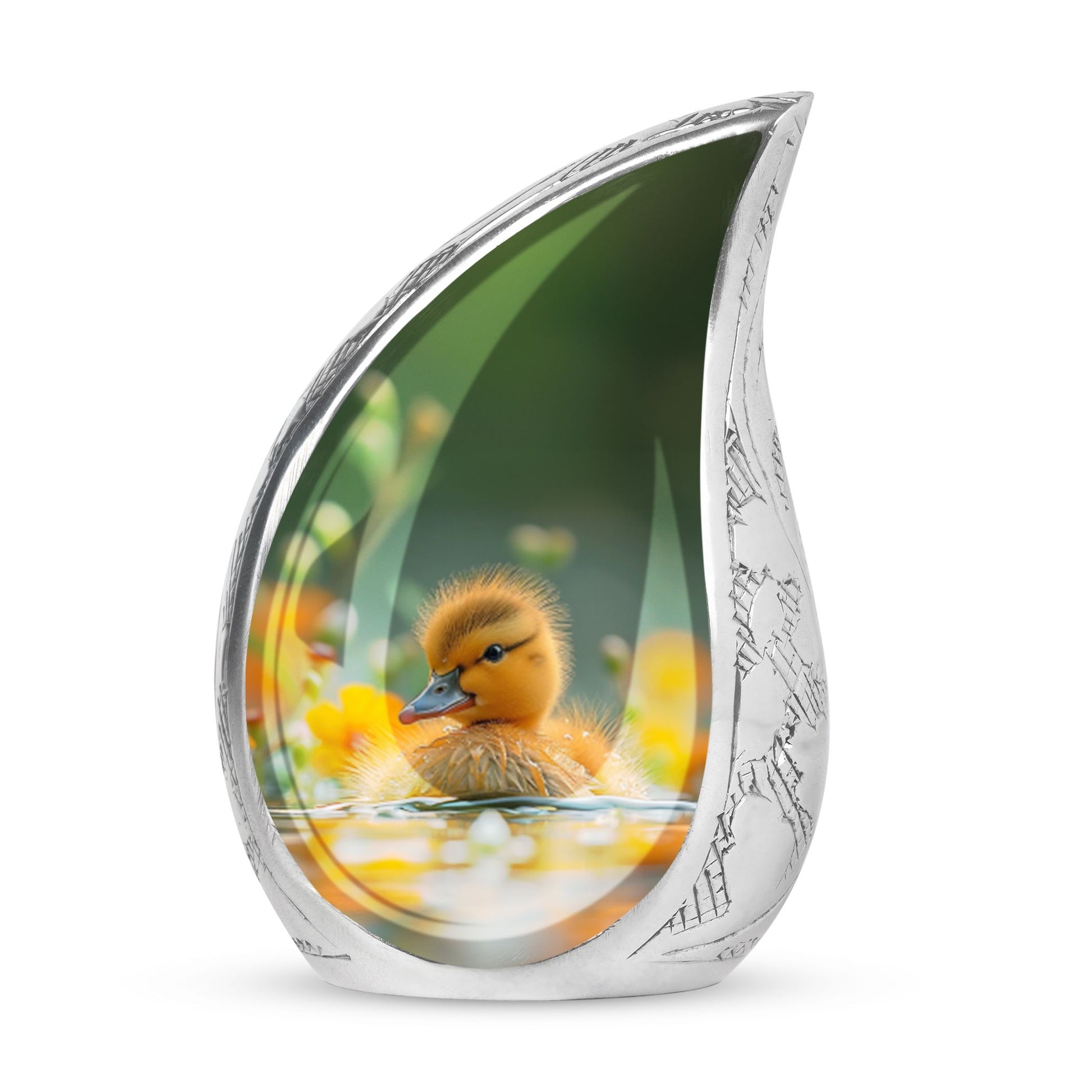 Golden Duckling Memorial Urn Set - Duck Cremation Urn For Ashes