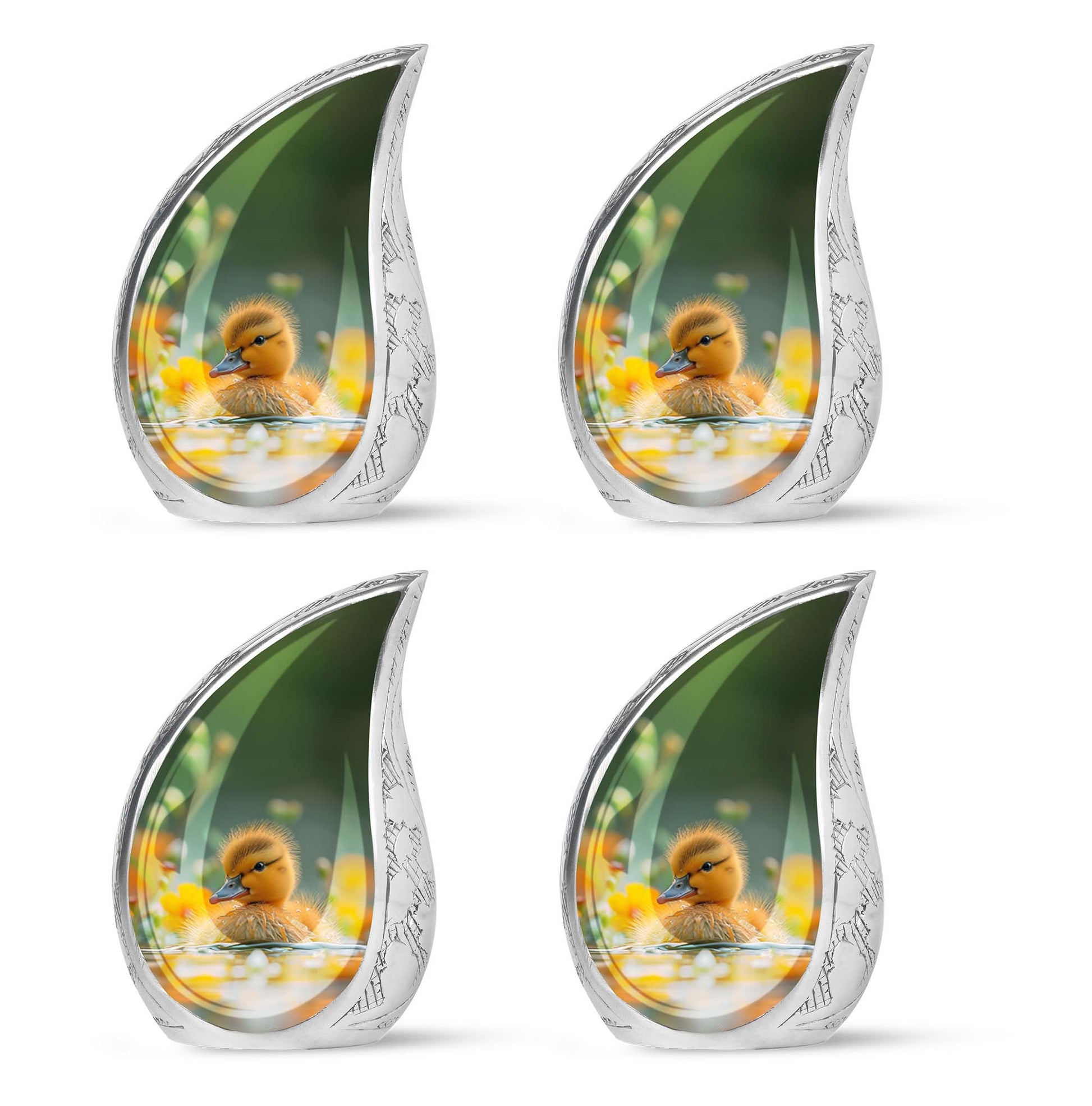 Golden Duckling Memorial Urn Set - Duck Cremation Urn For Ashes