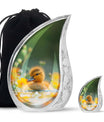 Golden Duckling Memorial Urn Set - Duck Cremation Urn For Ashes