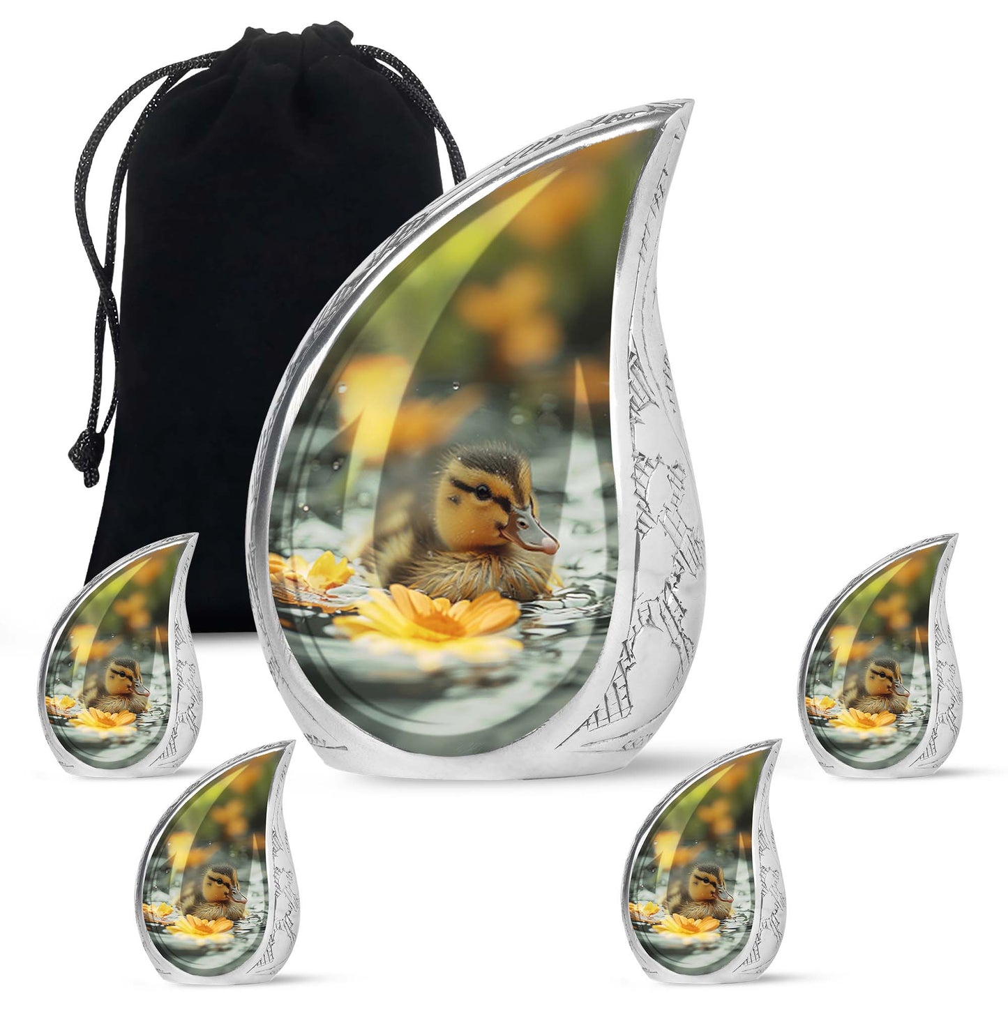 Personalized Bird Memorial Urn for Human Ashes - 10-inch, 200 cu in - Yatskia