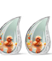 Baby Duck Memorial Urn Combo Set - Large And Keepsake Ashes Urn