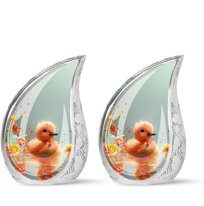 Personalized Flower Keepsake Urn for Human Ashes - 10-inch, 200 cu in - Yatskia