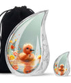 Baby Duck Memorial Urn Combo Set - Large And Keepsake Ashes Urn