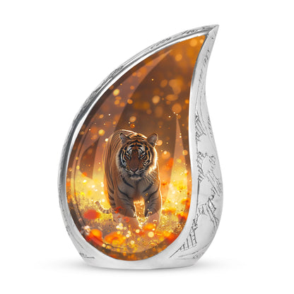 Personalized Tiger Cremation Urn for Human Ashes - 10-inch, 200 cu in - Yatskia