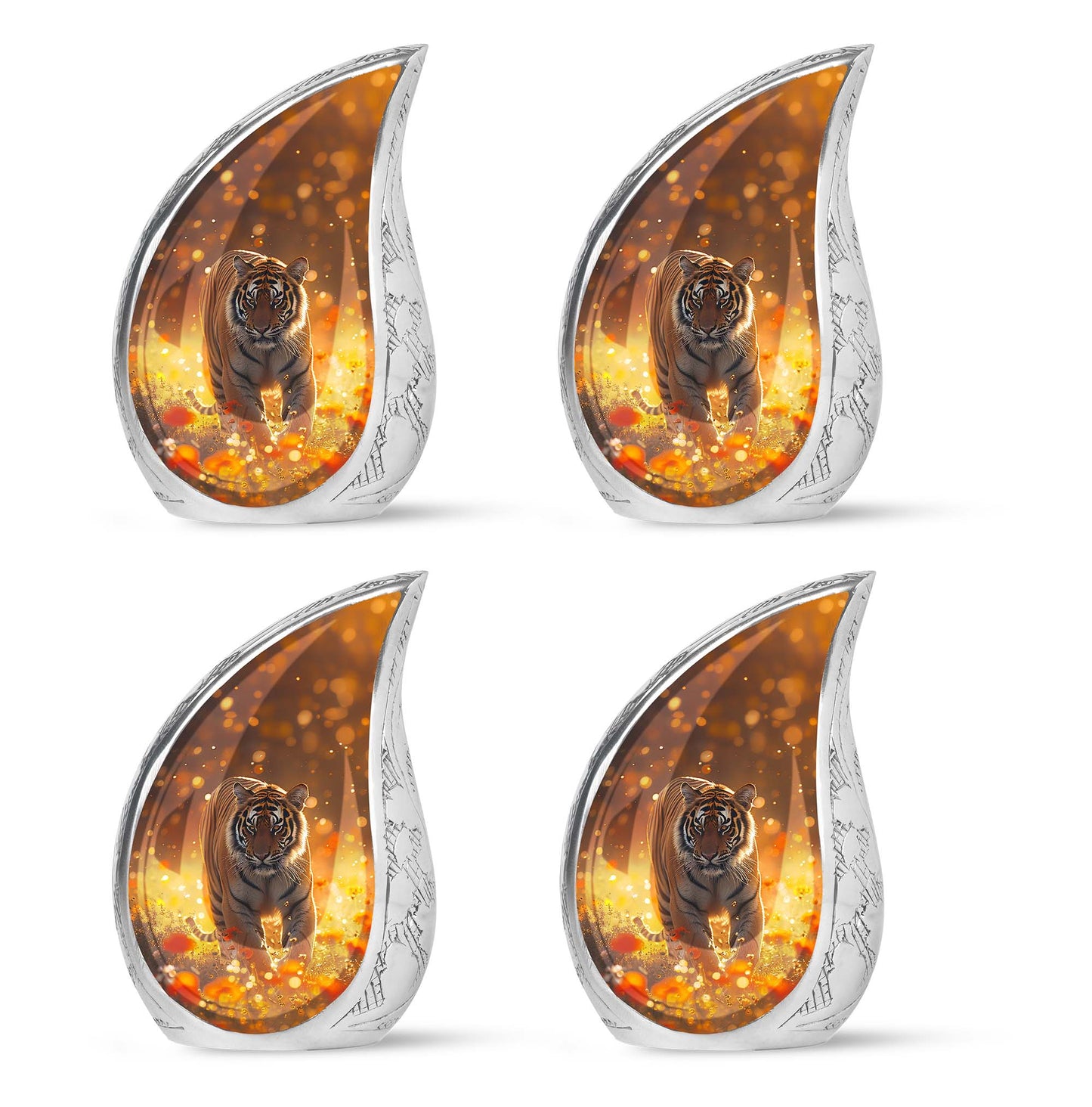Personalized Tiger Cremation Urn for Human Ashes - 10-inch, 200 cu in - Yatskia