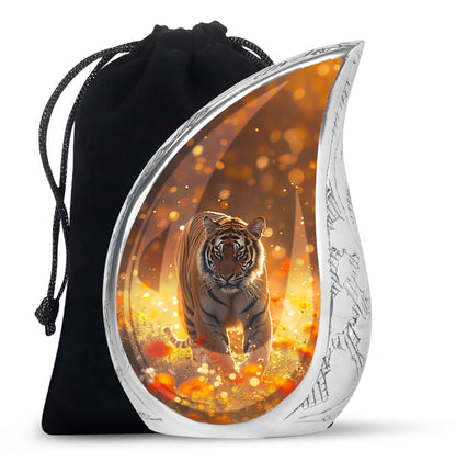 Personalized Tiger Cremation Urn for Human Ashes - 10-inch, 200 cu in - Yatskia