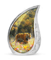 Bengal Tiger Urn Combo Set  - Large & Keepsake Urn Set For Funeral