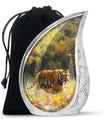 Bengal Tiger Urn Combo Set  - Large & Keepsake Urn Set For Funeral