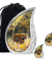 Bengal Tiger Urn Combo Set  - Large & Keepsake Urn Set For Funeral