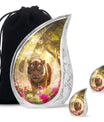 Tiger Memorial Urn For Ashes - Pink Flowers Garden Cremation Urn