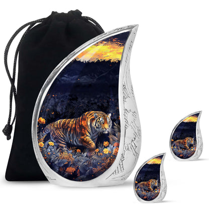 Personalized Tiger Cremation Urn for Human Ashes - 10-inch, 200 cu in - Yatskia