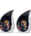 Hungry Black Tiger Cremation Urn - Burial Urn For Ashes