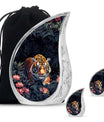 Hungry Black Tiger Cremation Urn - Burial Urn For Ashes
