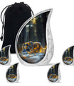 Hunger Tiger Black Cremation Urn - Urns For Human Ashes Large Adult