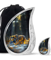 Hunger Tiger Black Cremation Urn - Urns For Human Ashes Large Adult