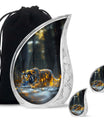 Hunger Tiger Black Cremation Urn - Urns For Human Ashes Large Adult