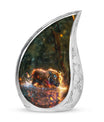 Black Tiger Cremation Urn with Artistic Design - Unique Urn for Ashes