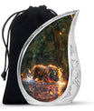 Black Tiger Cremation Urn with Artistic Design - Unique Urn for Ashes