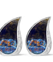 Blue Tiger Design Cremation Urn - Large Urns For Female & Male